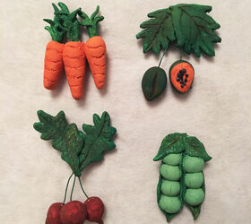 11 proyectos divertidos de arcilla que puedes hacer ahora mismo, Imanes de arcilla polim rica de verduras y frutas