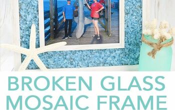Broken Glass Mosaic Frame With Mod Podge Ultra