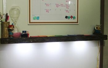 DIY Live Edge Floating Shelf With LED Lighting