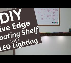 Cómo construir una estantería flotante de borde vivo con iluminación LED
