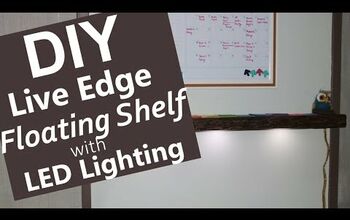 Cómo construir una estantería flotante de borde vivo con iluminación LED