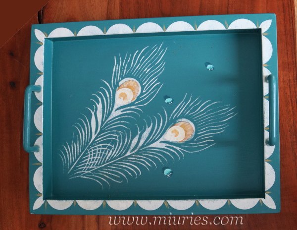 diy handmade and hand painted tray