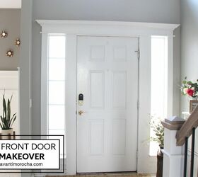 DIY Front Door Makeover - Crown Molding