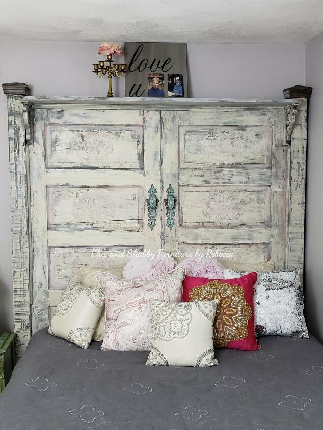 s is the farmhouse trend over 15 projects that will make you say no, This romantic chippy headboard