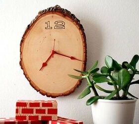 s 15 clock projects so you can stop checking your phone, All you need is a slab of wood