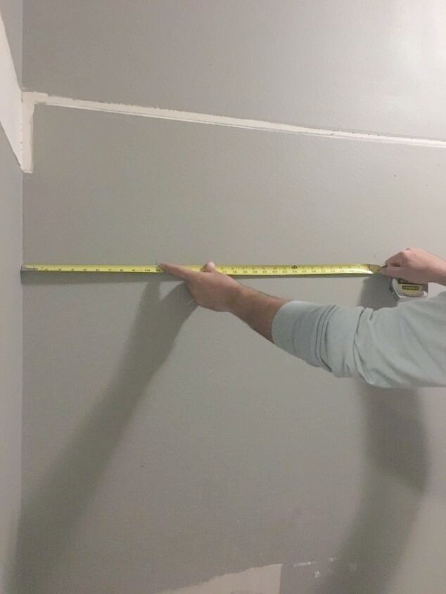 diy faux brick wall in laundry room