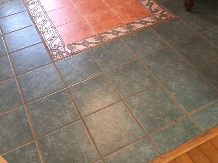 q how do i handle inlay on painted tile floor