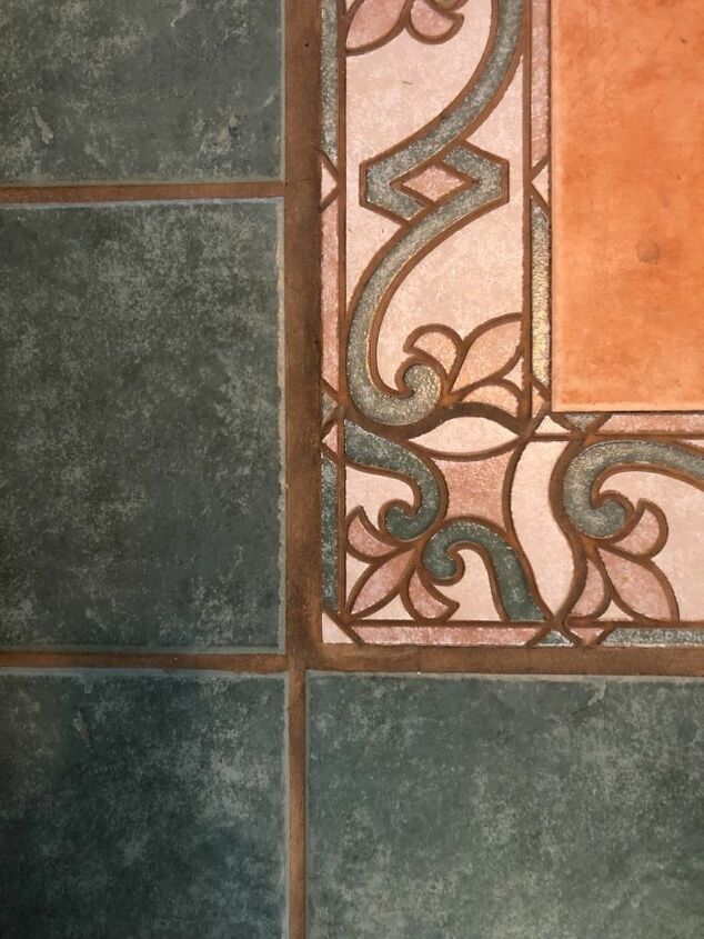 q how do i handle inlay on painted tile floor