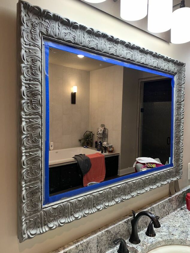 how to add black wax to a mirror, After