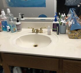 refinish a bathroom sink countertop
