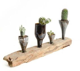 creative things to do with glass bottles upcycled cacti planter