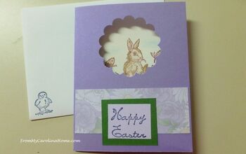 Stamping An Easter Card With a Window