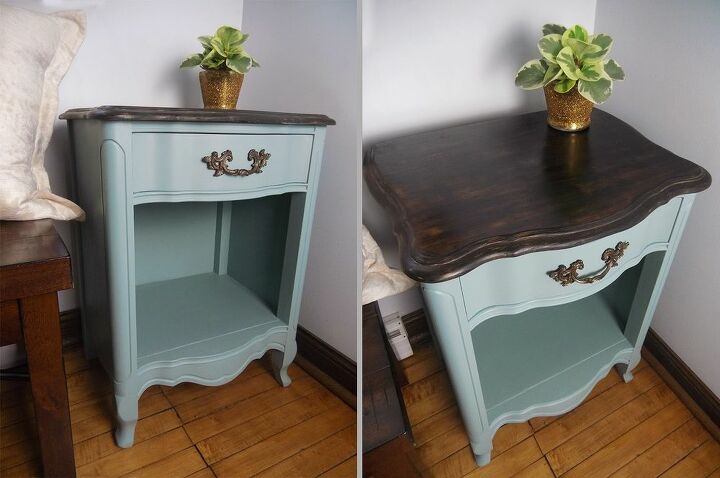 updating a nightstand with milk paint