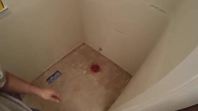 remodelling the old nasty carpeted bathroom floor