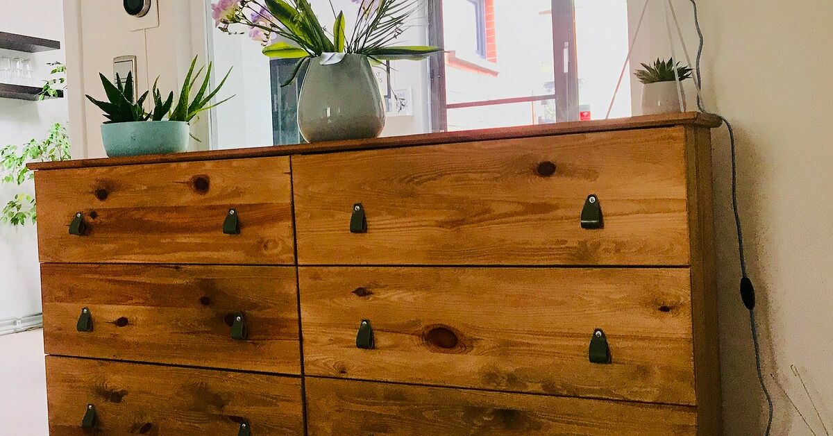 How To Add Leather Handles On A Tarva Dresser Diy Less Is More