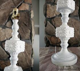 thrift store lamp gets a country makeover