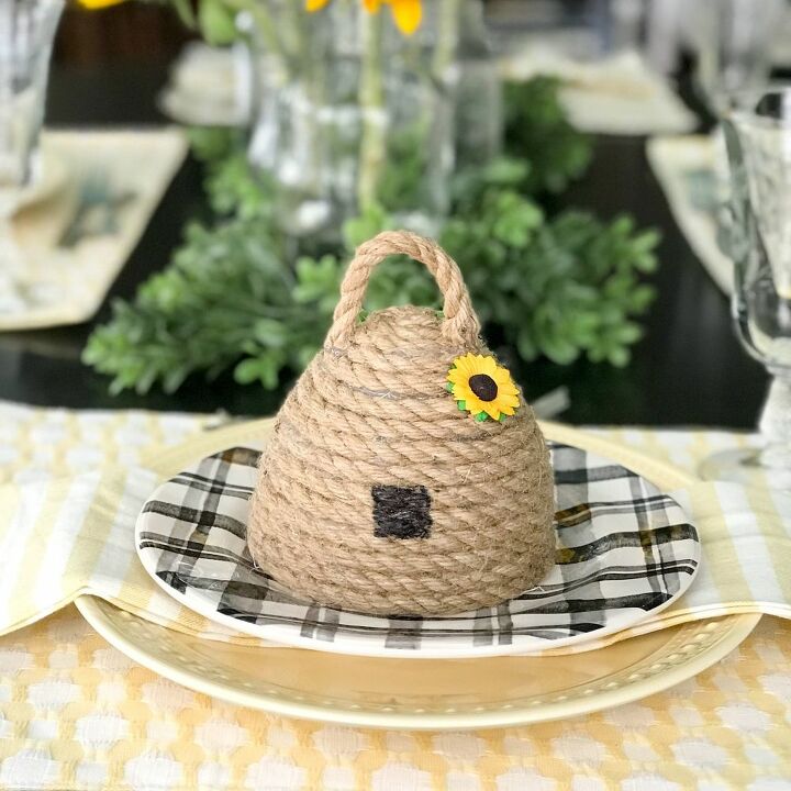 a faux miniature bee skep