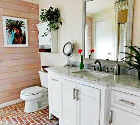 s bathroom vanities, A Bathroom Both Rustic And Modern