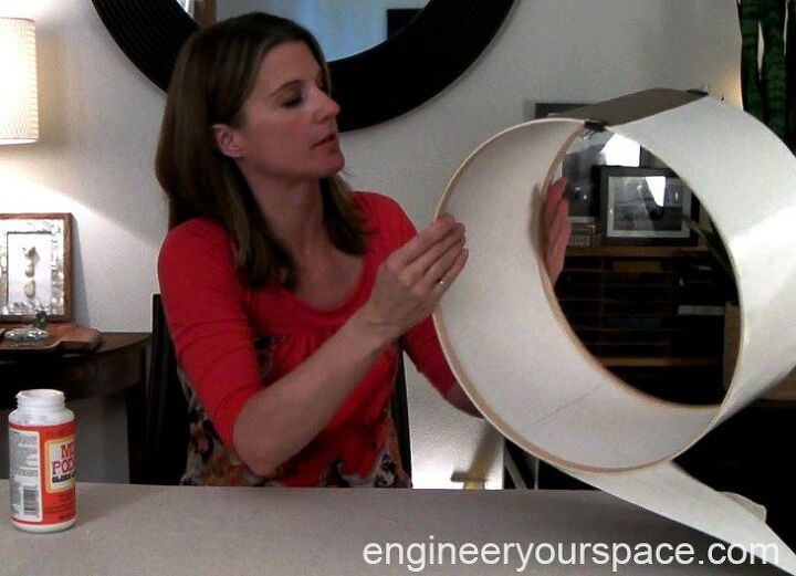 hiding an ugly ceiling fixture with a diy drum shade renter friendly