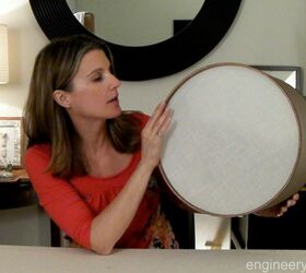 hiding an ugly ceiling fixture with a diy drum shade renter friendly