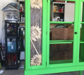 you re painting it green hutch top makeover