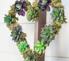 diy heart succulent wreath