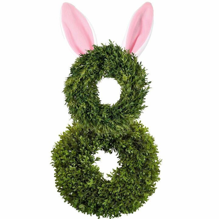 boxwood bunny wreath for easter