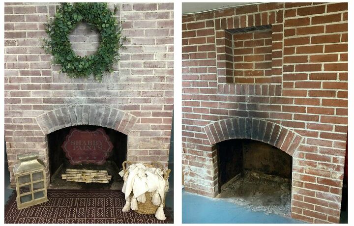 How To Whitewash A Brick Fireplace, How To Whitewash A Dated Brick Fireplace