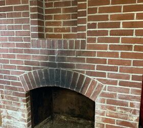the easy way to whitewash a brick fireplace in under an hour
