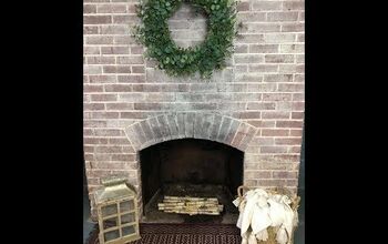The Easy Way to Whitewash a Brick Fireplace - In Under an Hour.