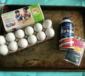 Cómo hacer huevos de Pascua teñidos con crema de afeitar