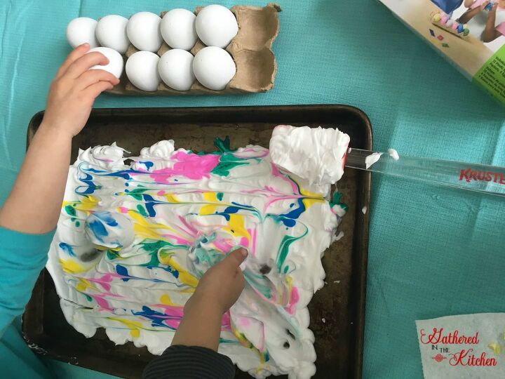 how to make tye dye shaving cream easter eggs