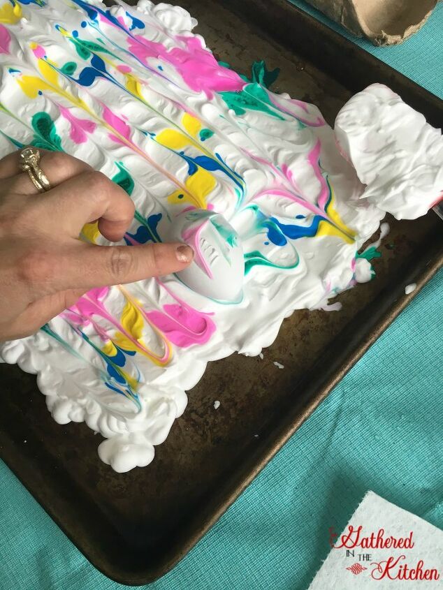 how to make tye dye shaving cream easter eggs