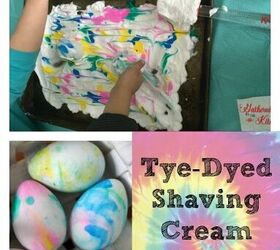 how to make tye dye shaving cream easter eggs