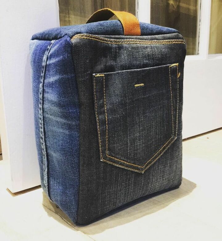 diy denim doorstop
