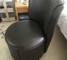 q how to make an easy slip cover for this faux leather chair