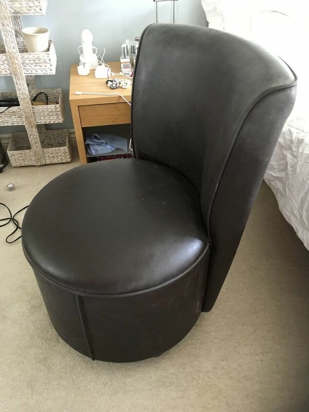 q how to make an easy slip cover for this faux leather chair