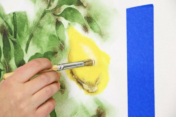 how to create a budget friendly lemon wallpaper look with stencils