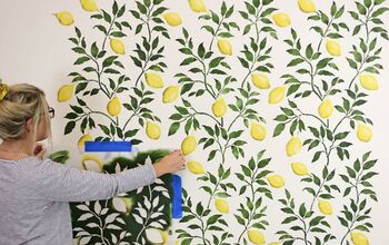 Cómo crear un aspecto de papel pintado de limón con plantillas