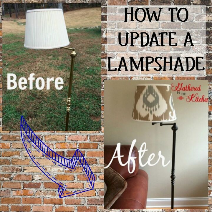 how to recover a lamp shade tutorial