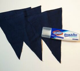 make a fabric banner with a bleach pen