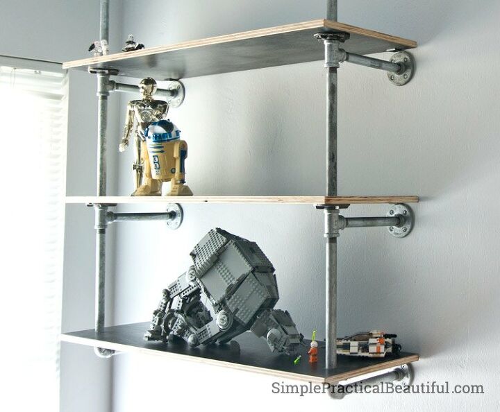 14 fantastic ways to make pipe shelves work for your home decor, Ingenious Industrial Pipe Shelving