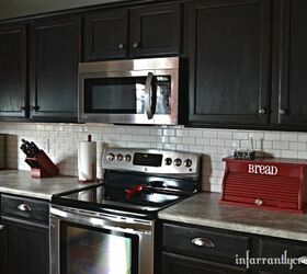 12 clever subway tile solutions that add style, White Subway Tiles Look with Black Cabinets