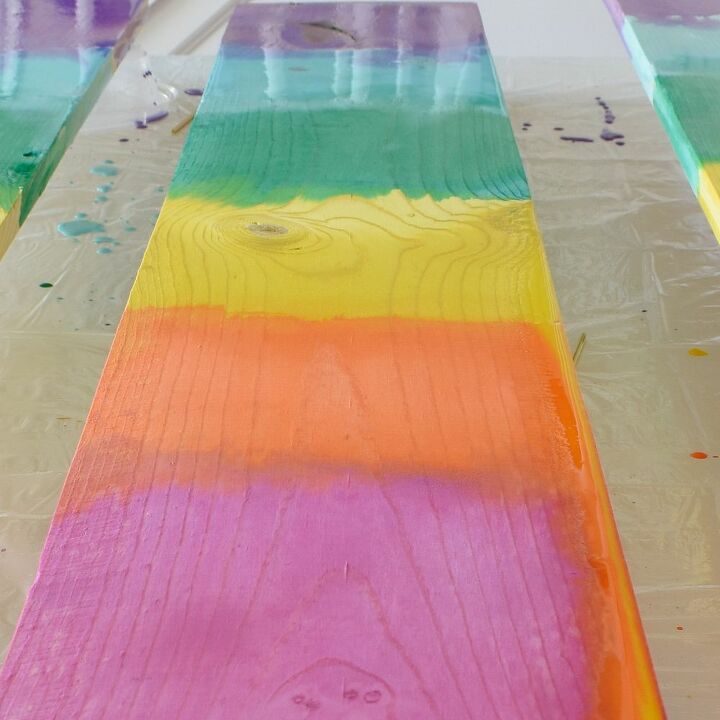 tinte de madera arco iris