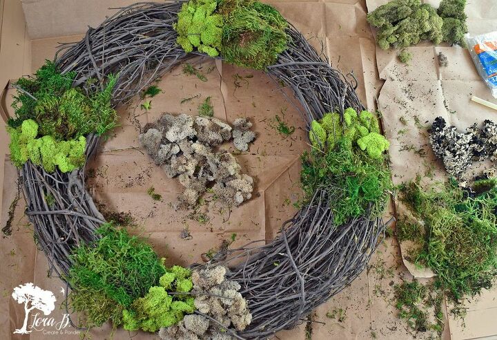 mixed moss grapevine wreath