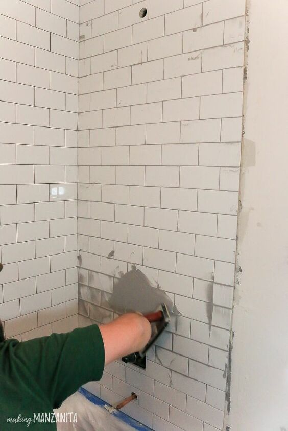 tile shower installation tricks tips diy grout install grouting hometalk dry before wait