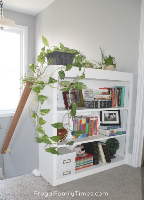 s bookcase projects, Get a Built in Bookcase at the Top of the Staircase