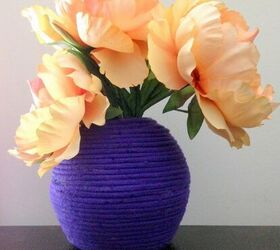 make a decorative rope vase using a bowl