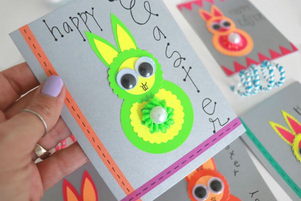 how to make a handmade easter bunny cards
