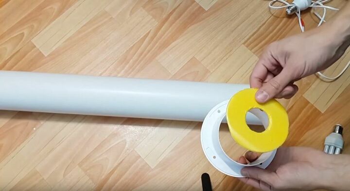 pvc pipe lamp with your own hands with rgb and bluetooth speaker